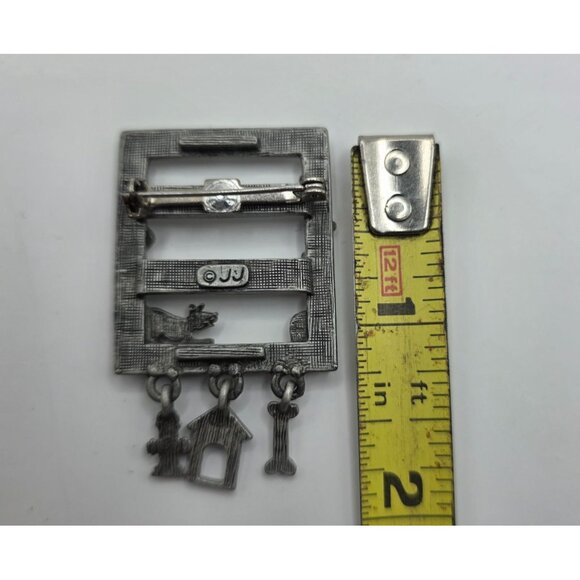 Love My Dog Pewter Brooch Pendant Dangling Charms By JJ animal womens Jewelry - Picture 3 of 4